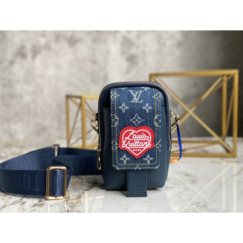 Louis Vuitton Designer Replica Flap Double Phone Pouch M81060 Bag